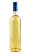 Photo: bottle of white wine isolated on white background bottle of white wine isolated on white background