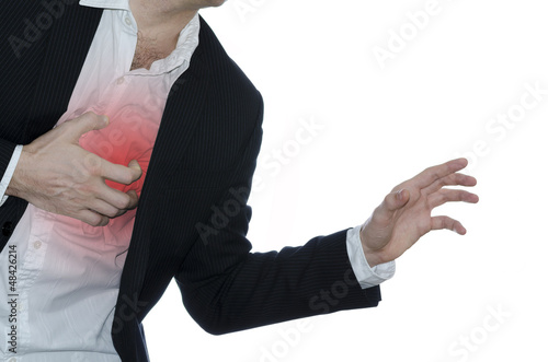 Photo: Man asking for help while having a heart attack Man asking for help while having a heart attack