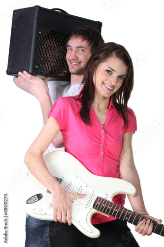 Photo: Couple of musicians Couple of musicians