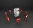 3D Paragraph Surrounded By Questionmarks