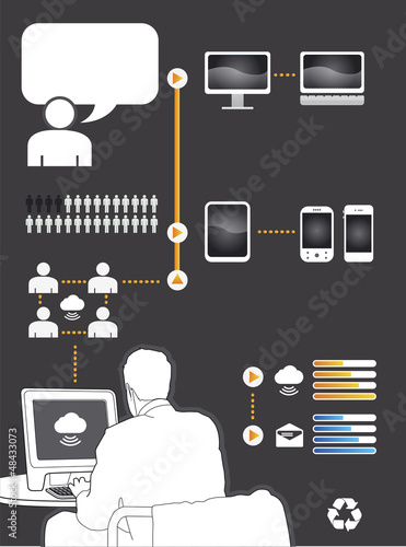 Vector: infographic vector technology computer set infographic vector technology computer set