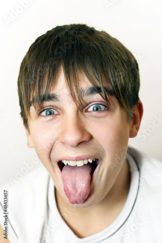 Photo: Funny Teenager With Tongue Funny Teenager With Tongue