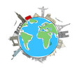 earth with monuments