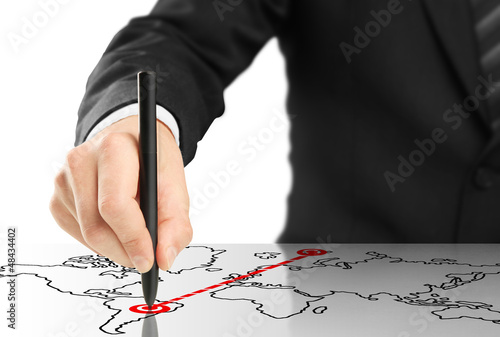 Photo: drawing world map drawing world map