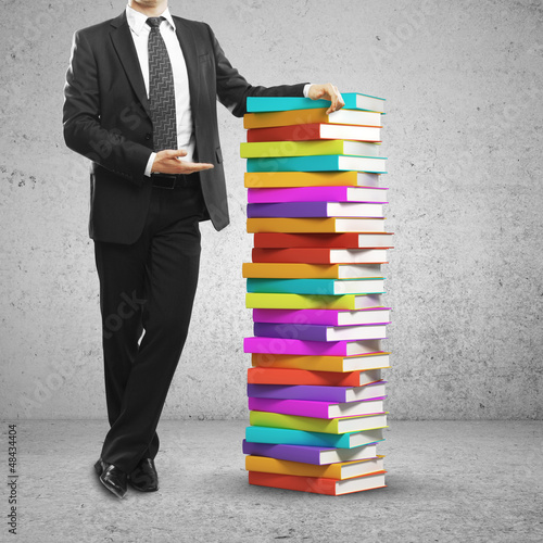 Photo: man and books man and books