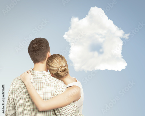 Photo: couple and cloud house couple and cloud house
