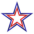 Stern in französischen Farben
