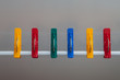 Colorful clothespins