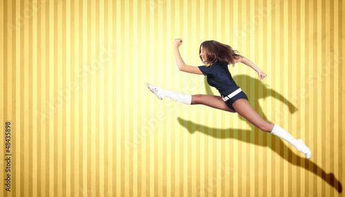Photo: young woman dancing and jumping... young woman dancing and jumping...