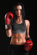 girl with boxing gloves