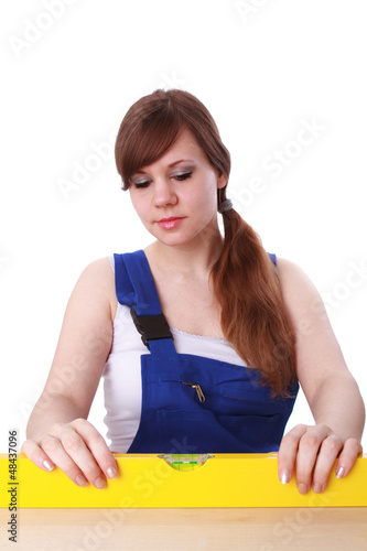 Photo: Heimwerkerin bei der Arbeit Heimwerkerin bei der Arbeit