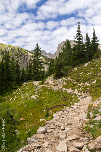Photo: Hiking Trail Through Mountains Hiking Trail Through Mountains