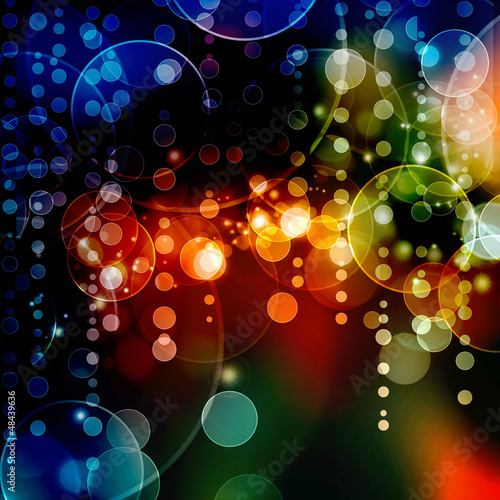 Illustration: Abstract circular bokeh background of Christmas light Abstract circular bokeh background of Christmas light