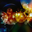 Abstract circular bokeh background of Christmas light