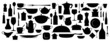 Collection of silhouette kitchen utensil tool.