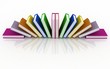 Illustration: 3d books on background white 3d books on background white
