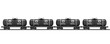 Railroad tank wagon on a white background.