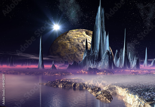Illustration: Alien Planet - Computer Artwork Alien Planet - Computer Artwork