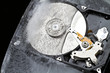 Hard drive frozen in an ice block