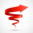 Red spiral arrow 3D