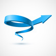 Vector: Blue spiral arrow 3D Blue spiral arrow 3D