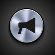 vector metal icon on gray background. Eps10