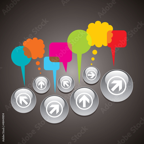 Vector: business people figures with speech bubbles business people figures with speech bubbles