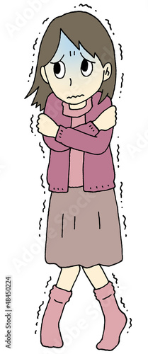Illustration: 悪寒女性 悪寒女性