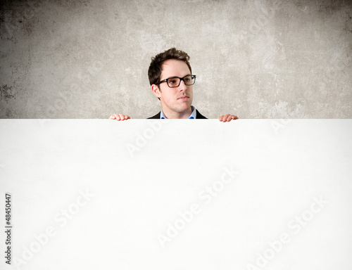 Photo: Young man watching - copyspace Young man watching - copyspace