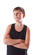 boy in black shirt