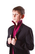 boy in a black jacket