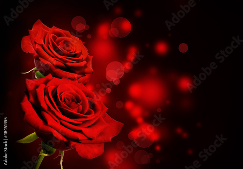 Photo: Red roses Valentine background Red roses Valentine background