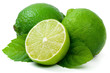 Foto: Juicy green lime isolated on white background. Juicy green lime isolated on white background.