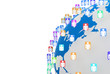 Social media network connection concept