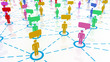 Social media network connection concept
