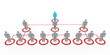 3d illustration of leadership