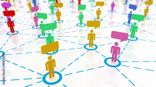 Illustration: Social media network connection concept Social media network connection concept
