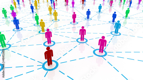 Illustration: Social media network connection concept Social media network connection concept