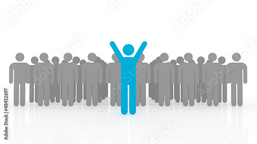 Illustration: 3d illustration of leadership 3d illustration of leadership