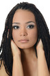 The girl the mulatto with a beautiful make-up