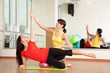 Group training in a fitness center