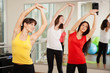 Group training in a fitness center