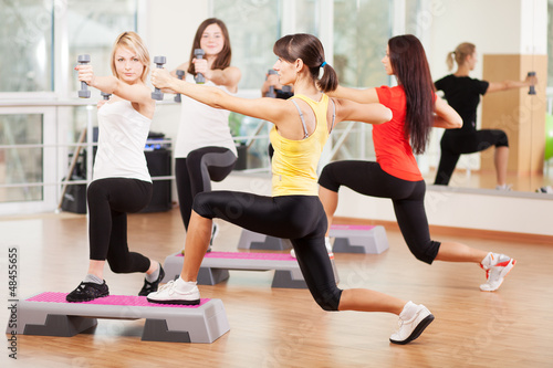 Photo: Group training in a fitness center Group training in a fitness center