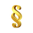 Paragraph - 3D Paragraphenzeichen in Gold