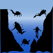 Vetor: scuba diving - vector scuba diving - vector