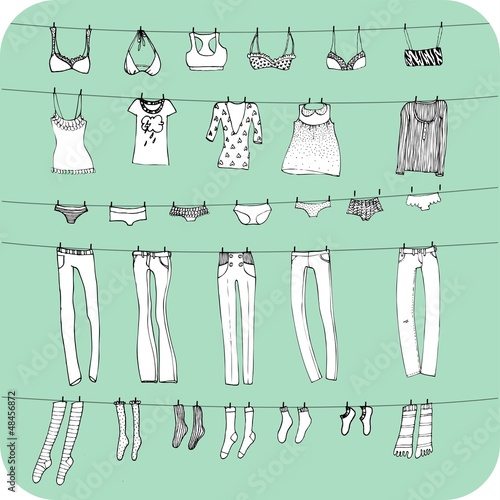 Vector: Vector Collection Of Fashionable Elegant Dresses For Girl Vector Collection Of Fashionable Elegant Dresses For Girl
