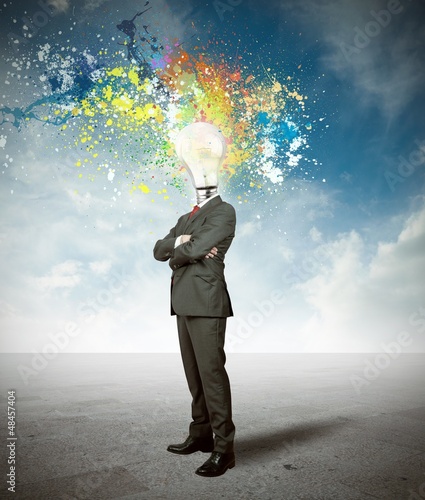 Photo: Businessman and creative idea Businessman and creative idea