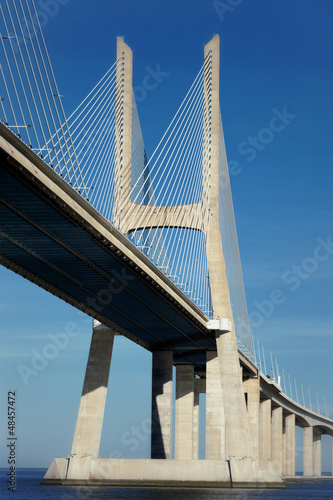 Photo: part of the Vasco da Gama bridge part of the Vasco da Gama bridge