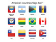 American countries buttons set 1 vector illustration