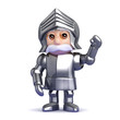 Knight is waving